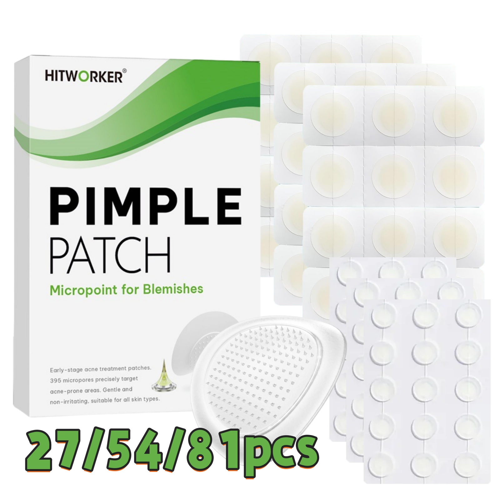 Face Oil - 27/54/81-Piece HITWORKER Acne Patches - Infused