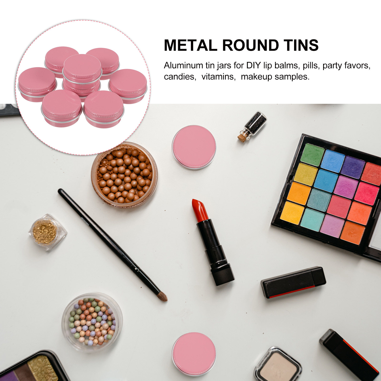 8Pcs Round Aluminum Tin Jars E - đánh giá và giá Lip Balm