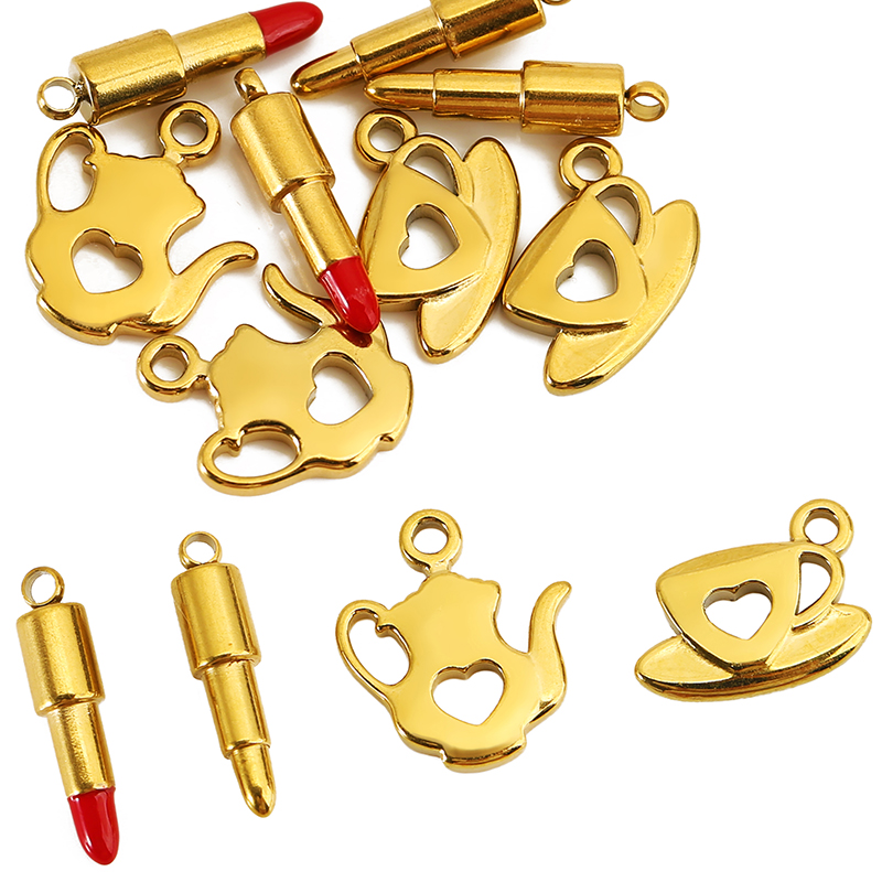 10pcs Stainless Steel Gold Col - đánh giá và giá Lip Balm