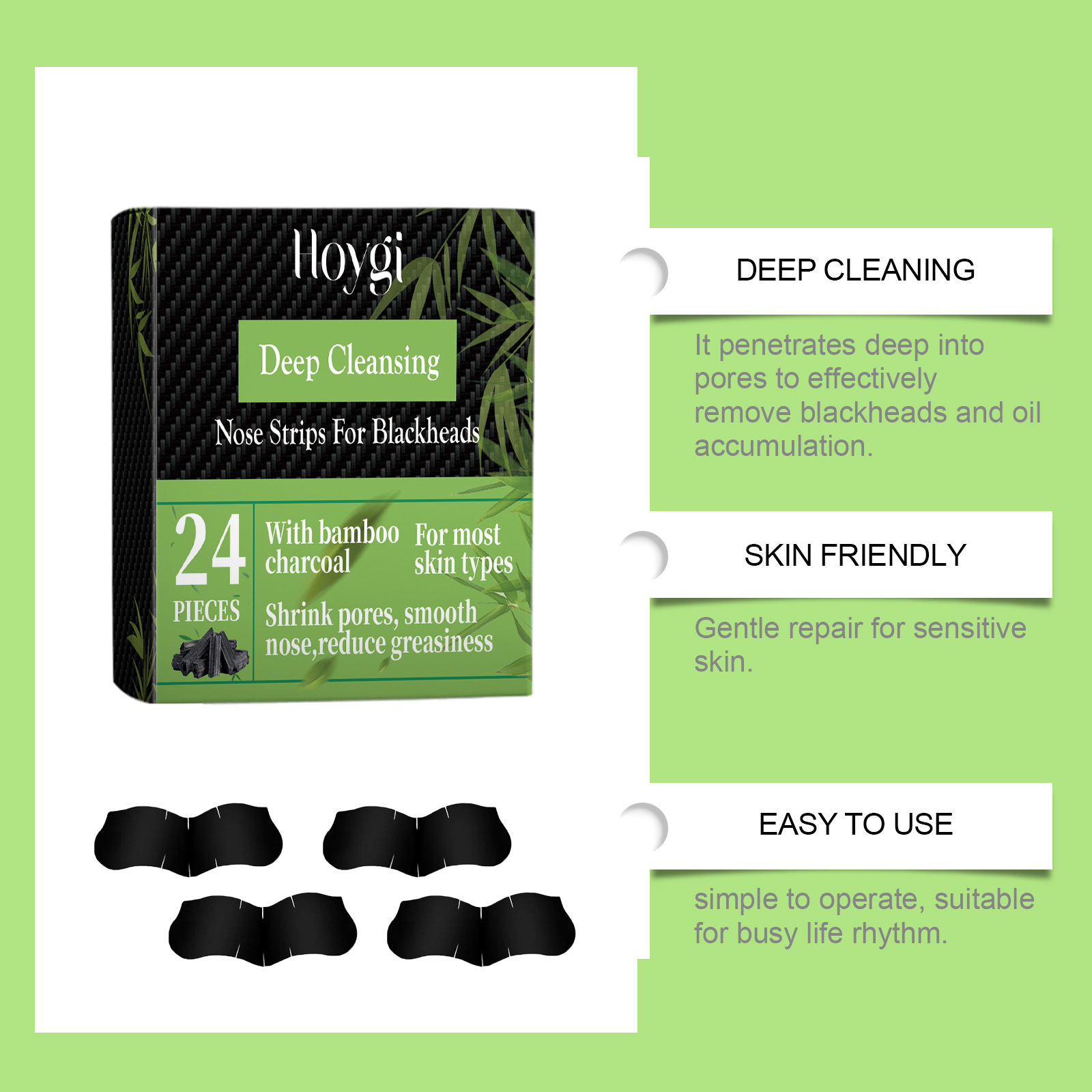 Bamboo Charcoal Nose Strips fo - đánh giá và giá Cleanser Face