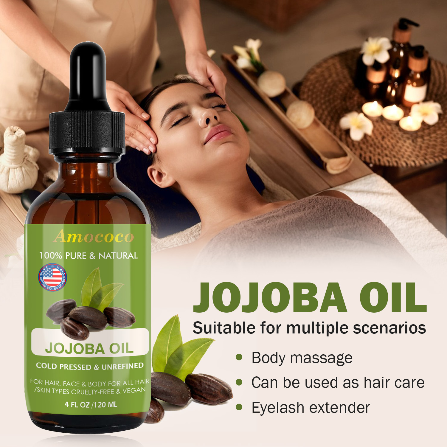 Amococo 2pcs Jojoba Oil and Ro - đánh giá và giá Face Oil Rosehip