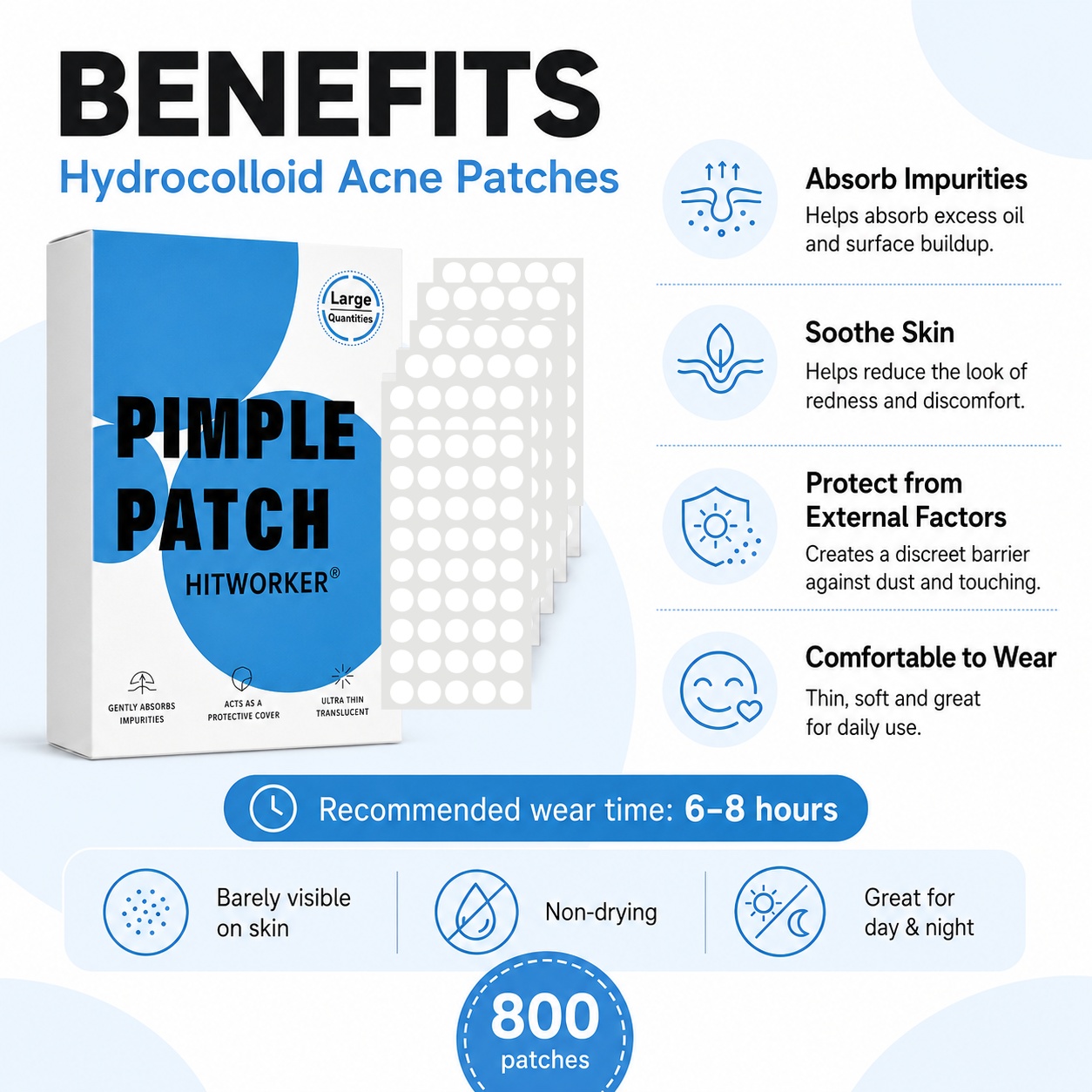 800Pcs Hydrocolloid Acne Pimpl - đánh giá và giá Skincare China